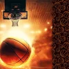 Bettwäsche mit glühendem Basketball