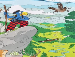 Bettwäsche mit Globi im Nationalpark