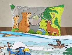 Bettwäsche mit Globi im Nationalpark