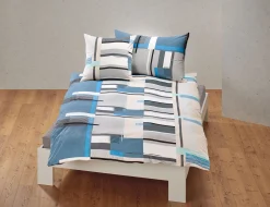 Bettwäsche mit modernem Quadratemix