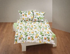 Bettwäsche mit sommerlichem Zitronenmuster