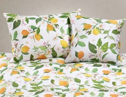 Bettwäsche mit sommerlichem Zitronenmuster
