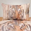 Bettwäsche mit Tiger auf hellem Untergrund