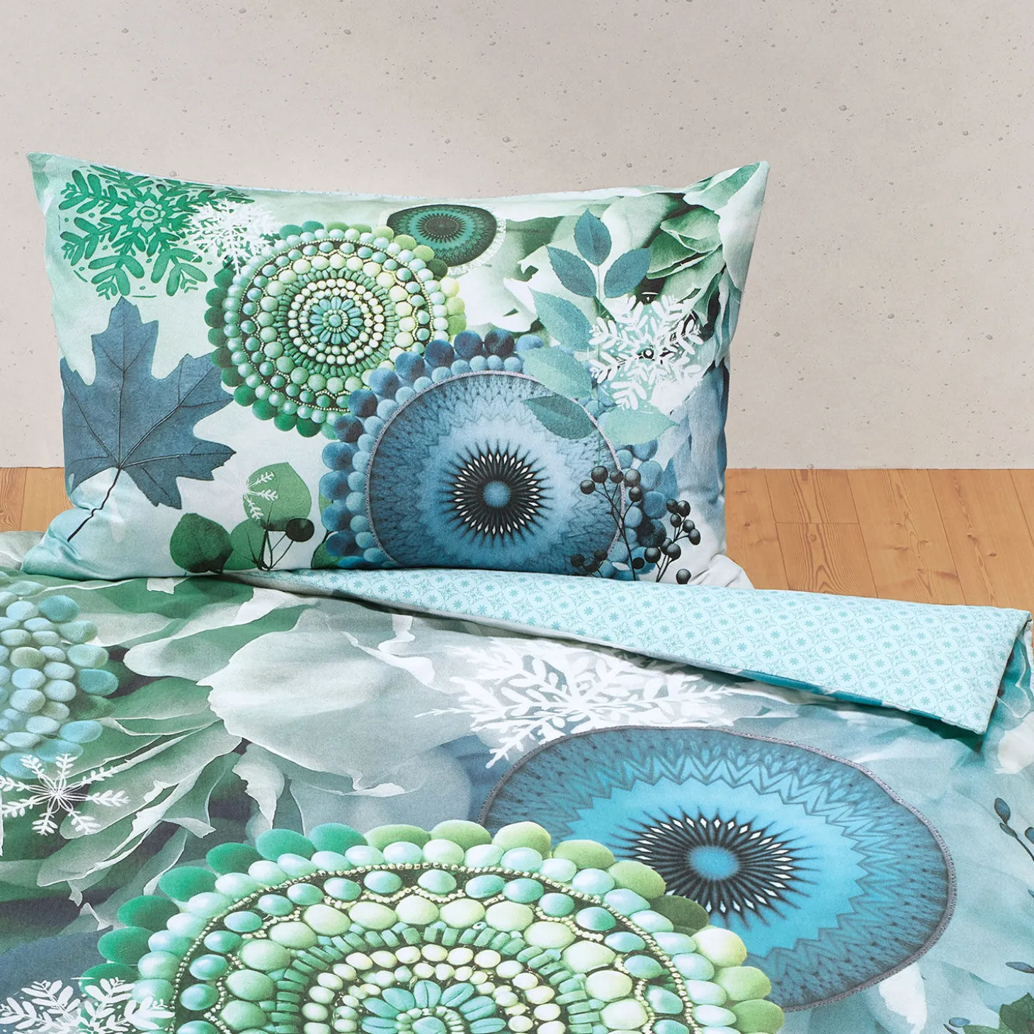 Bettwäsche mit Wintermandalas