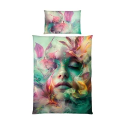Bettwäsche Mystic Dream bunt mit Gesicht
