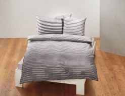 Bettwäsche Satin mit eleganten Streifen