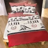 Bettwäsche Schwingfest rot-schwarz-beige