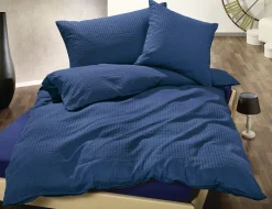 Bettwäsche Uni Satin-Seersucker