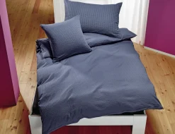 Bettwäsche Uni Satin-Seersucker