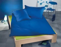 Bettwäsche Uni Satin-Seersucker