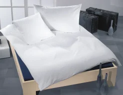 Bettwäsche Uni Satin-Seersucker