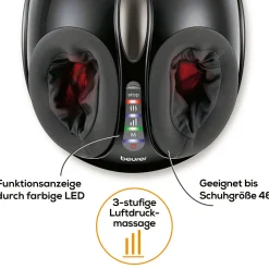 Beurer Fussmassage-Gerät mit zuschaltbarer Wärmefunktion