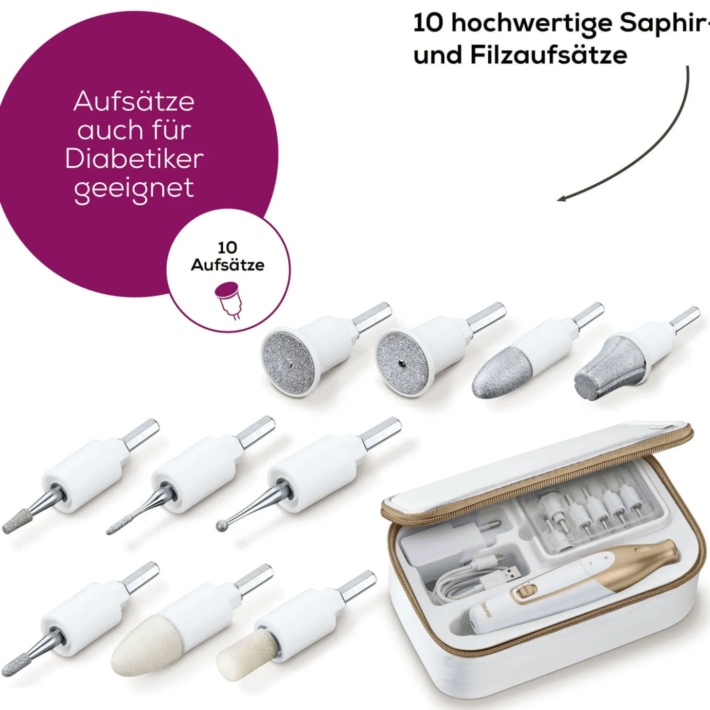 Beurer Manicure- und Pedicureset mit Akku