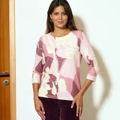 Beverly Shirt mit 3/4 Ärmeln und floralem Print