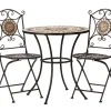 Bistro-Set Mosaik 3-teilig schwarz