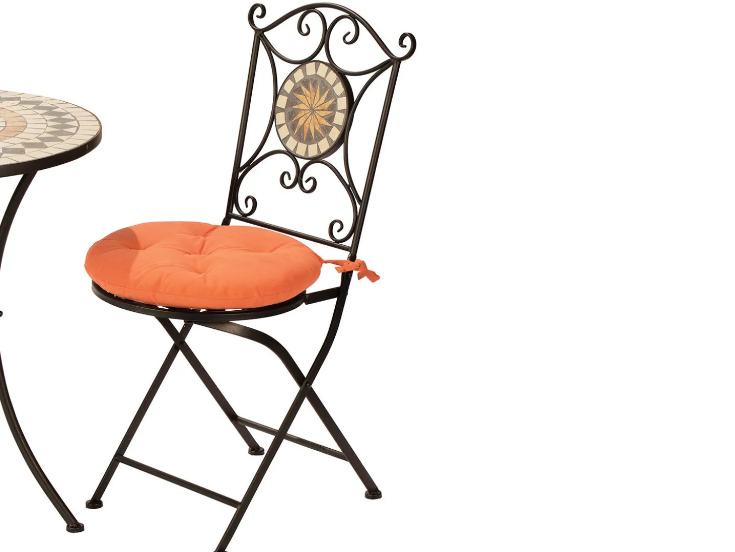 Bistro-Set Mosaik 3-teilig schwarz
