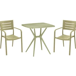 Bistro-Set Orla, aus recyceltem Kunststoff