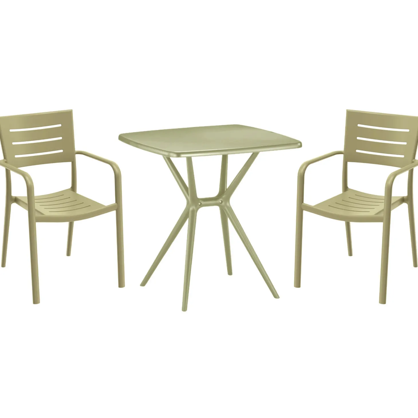 Bistro-Set Orla, aus recyceltem Kunststoff