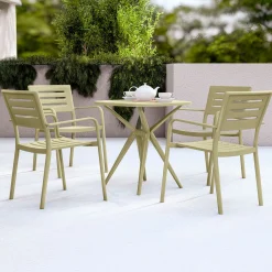 Bistro-Set Orla, aus recyceltem Kunststoff