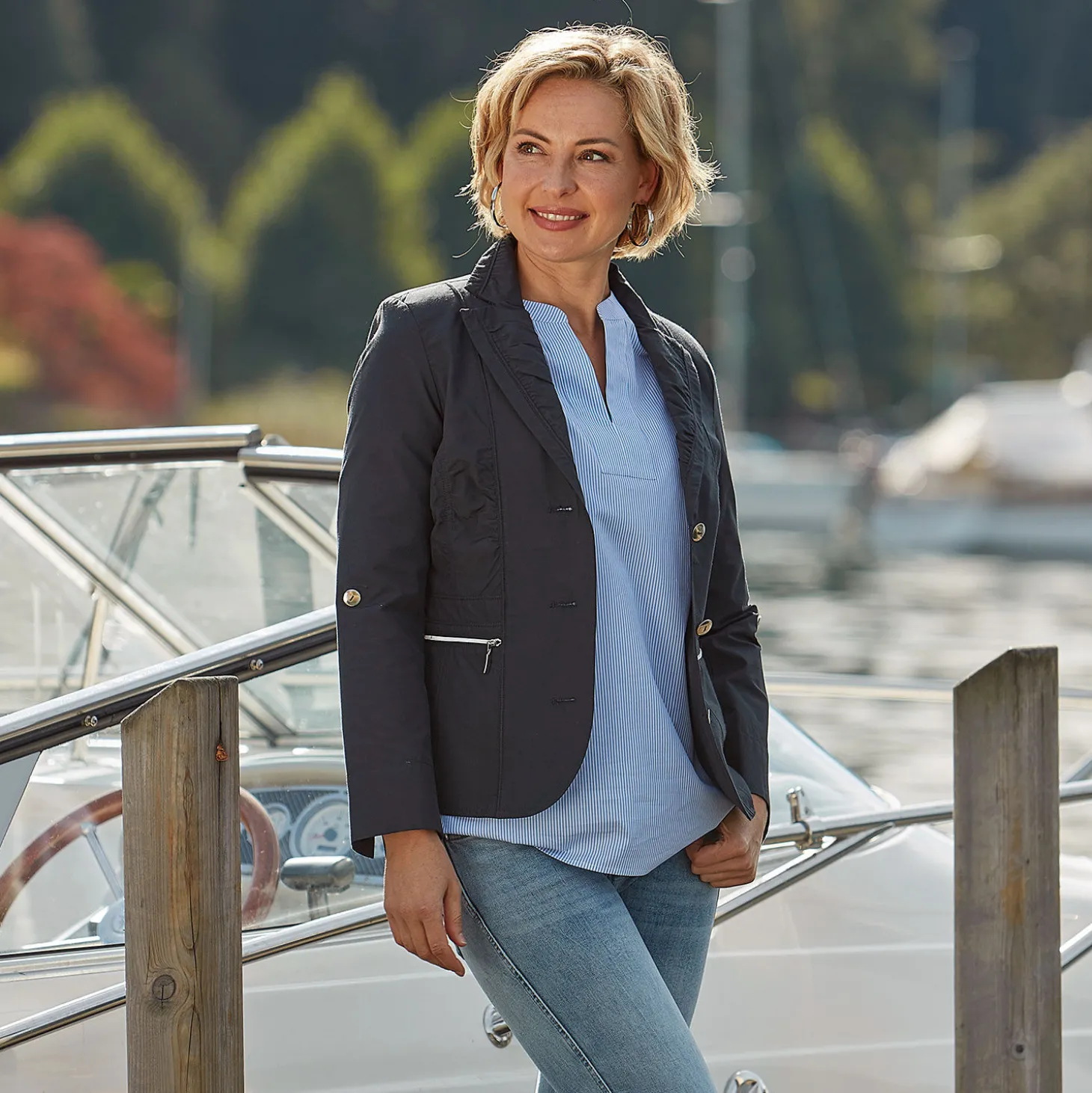Blazer mit Raffung