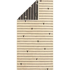 Cawö Frottierwäsche Lines & Hearts mit eingewebtem Design