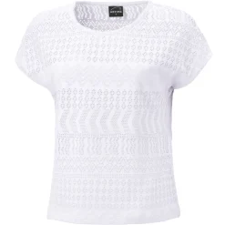 Damen Ajour T-Shirt mit Baumwollanteil