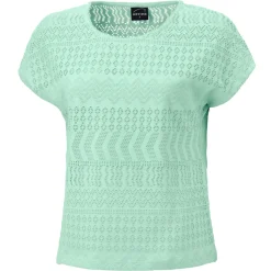 Damen Ajour T-Shirt mit Baumwollanteil