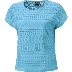 Damen Ajour T-Shirt mit Baumwollanteil