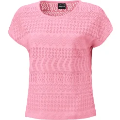 Damen Ajour T-Shirt mit Baumwollanteil