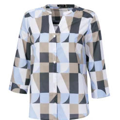 Damen Bluse mit geometrischem Print
