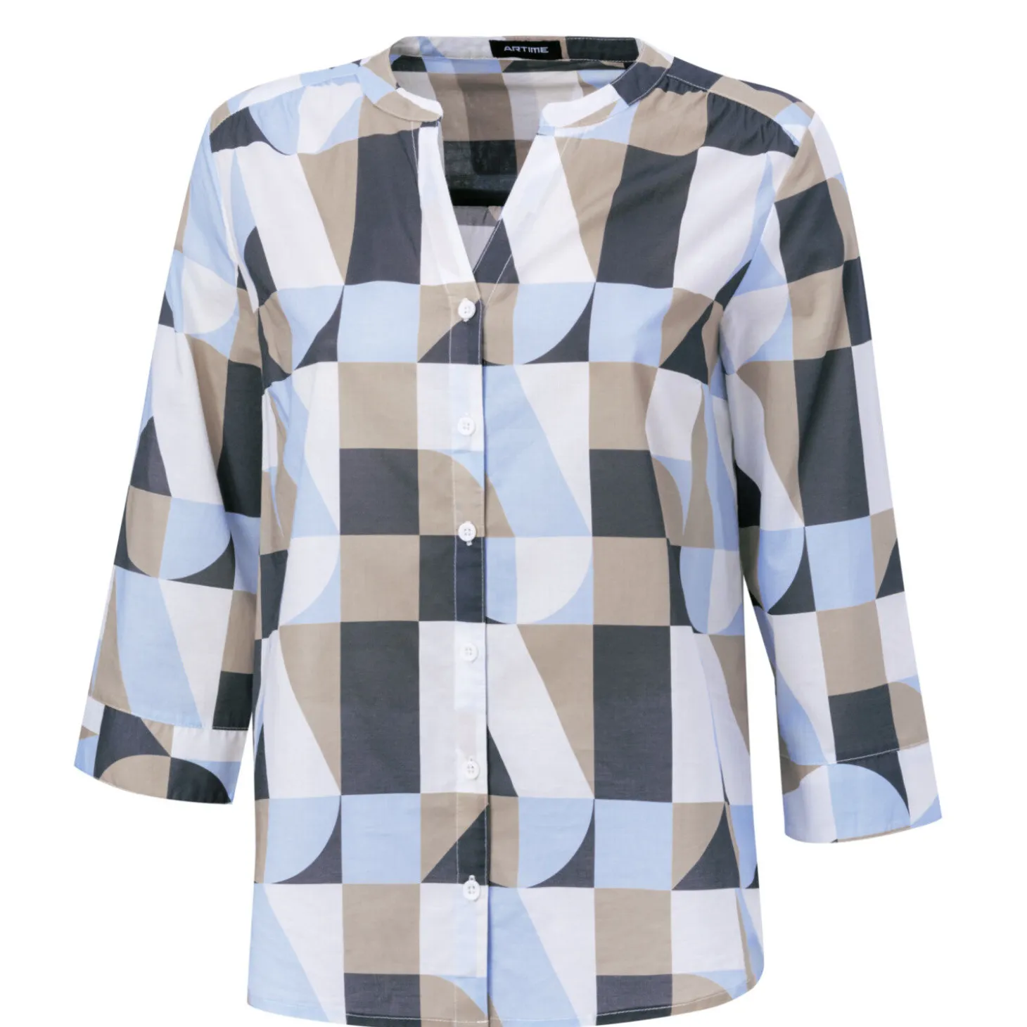 Damen Bluse mit geometrischem Print