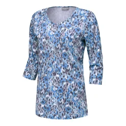 Damen Longshirt Allover-Print mit Modal