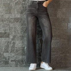 Damen 5-Pocket Jeans im Wide-Fit
