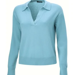 Damen Pullover mit Polokragen