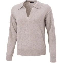 Damen Pullover mit Polokragen