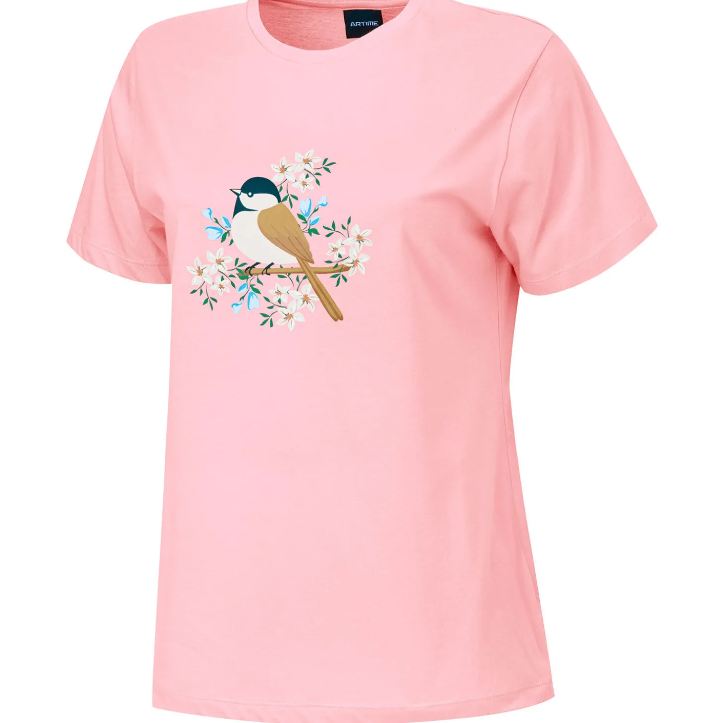 Damen Pyjama T-Shirt mit Printmotiv