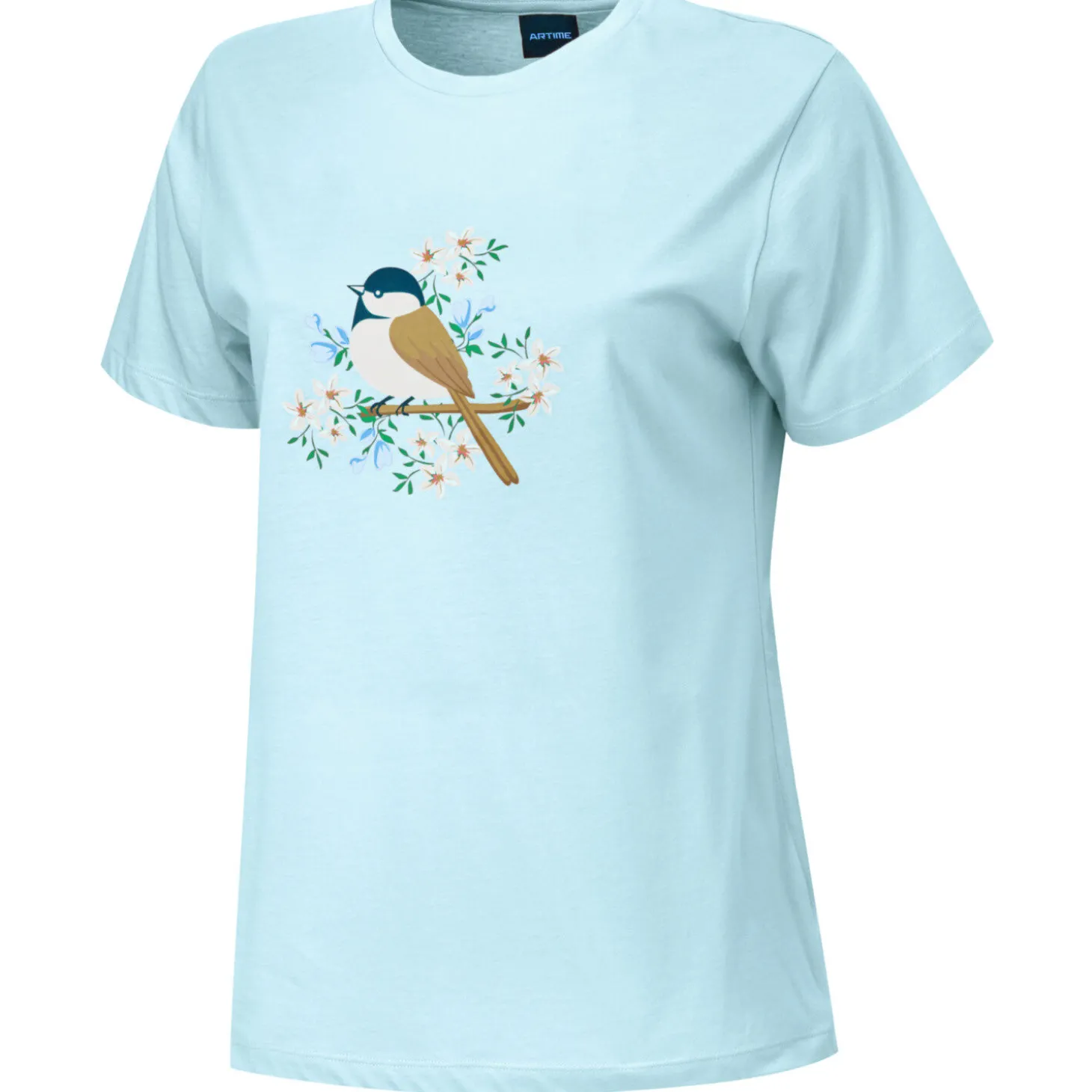 Damen Pyjama T-Shirt mit Printmotiv