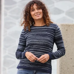 Damen Strickpullover mit Farbverlauf