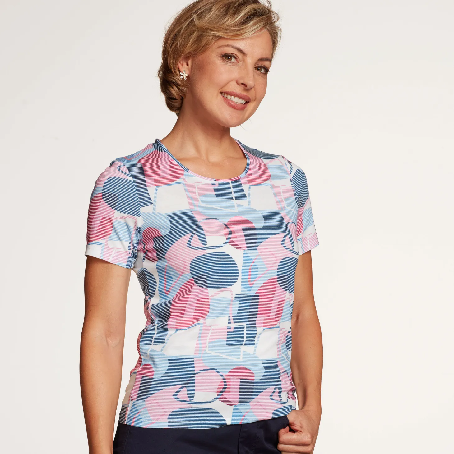 Damen T-Shirt bedruckt Baumwolle und Modal