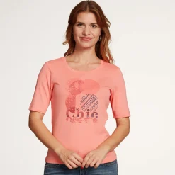 Damen T-Shirt mit Frontprint aus Baumwolle