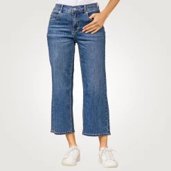 Damen Wide Leg 5-Pocket Hose mit Stretchanteil