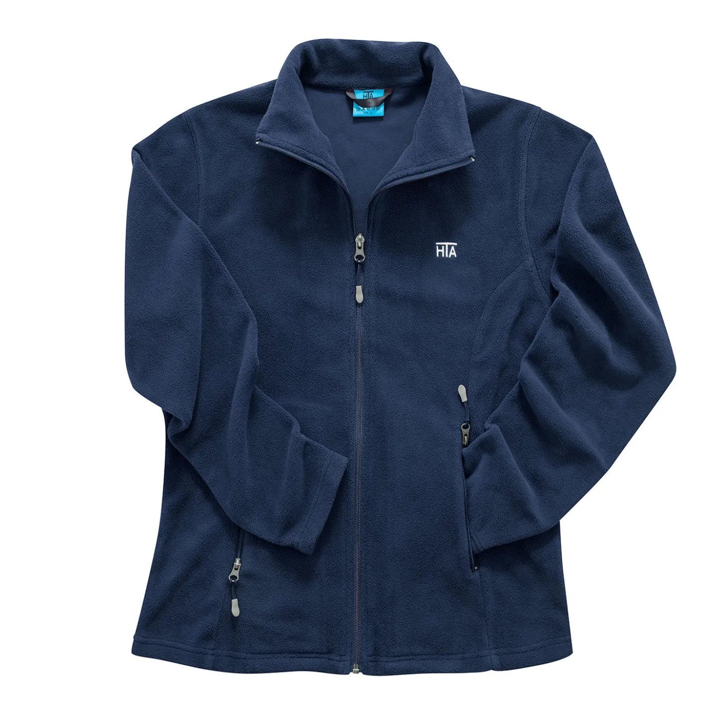 Damen-Fleecejacke uni mit Stehkragen
