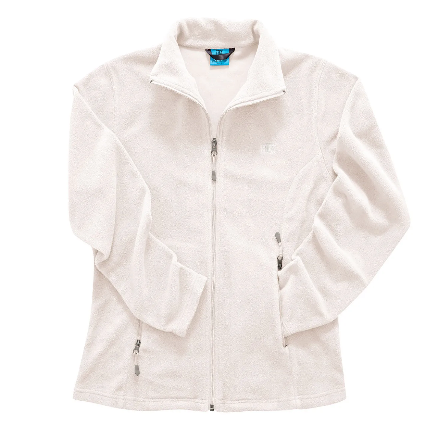 Damen-Fleecejacke uni mit Stehkragen