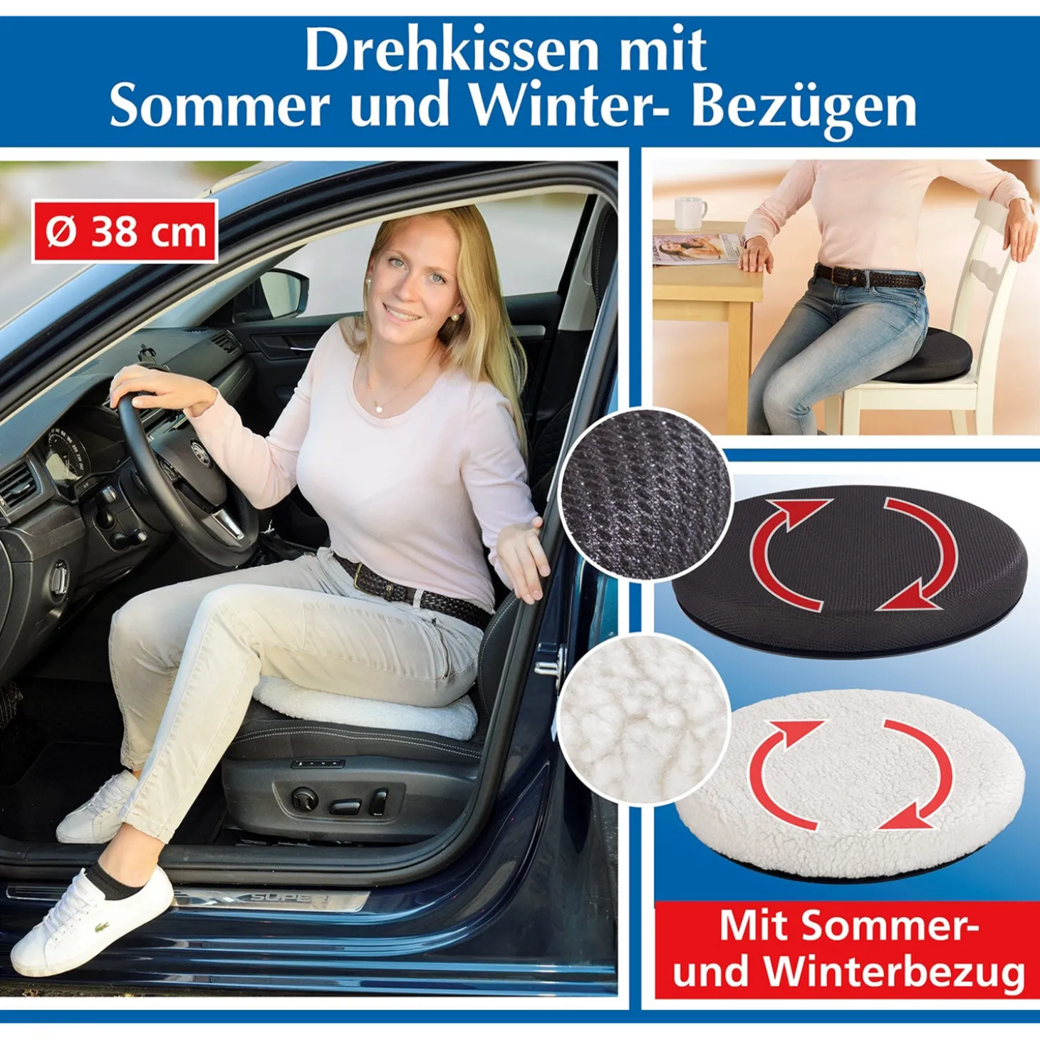 Drehkissen mit 2 Wechselbezügen