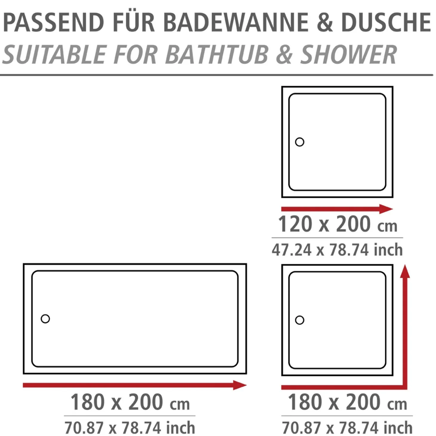 Duschvorhang Textil Marine
