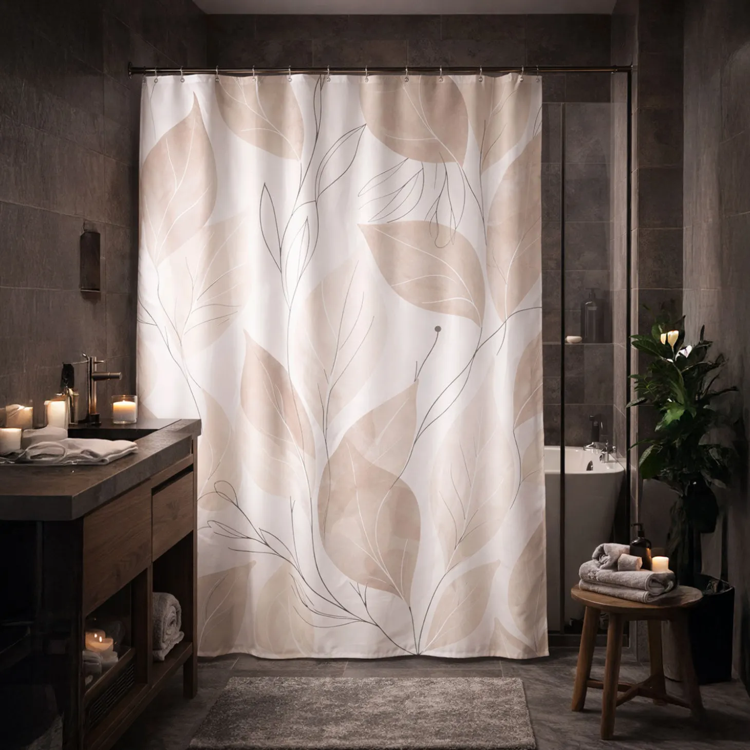 Duschvorhang Textil Pula aus recyceltem PET