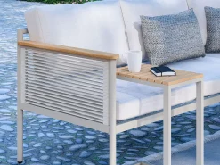 Eck-Lounge Hanna mit Lounge-Tisch