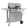 Edelstahl Gasgrill mit 3 Brennern