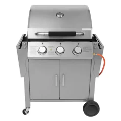 Edelstahl Gasgrill mit 3 Brennern