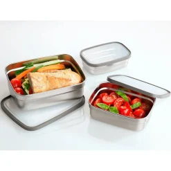 Edelstahl Lunch- und Aufbewahrungsboxen 3er-Set